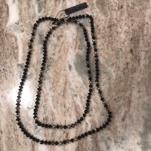 NWT Long Black Ann Taylor Necklace
